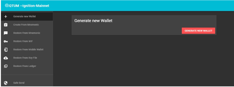 WEB-кошелёк от Qtum выглядит так.