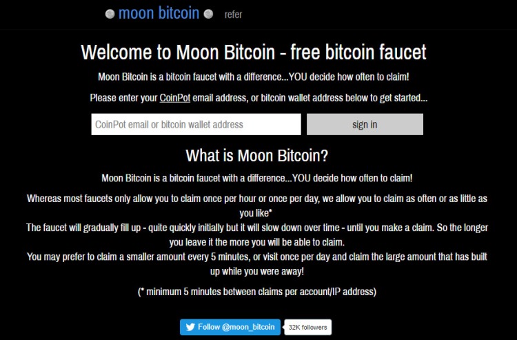 Скриншот сайта MoonBitcoin