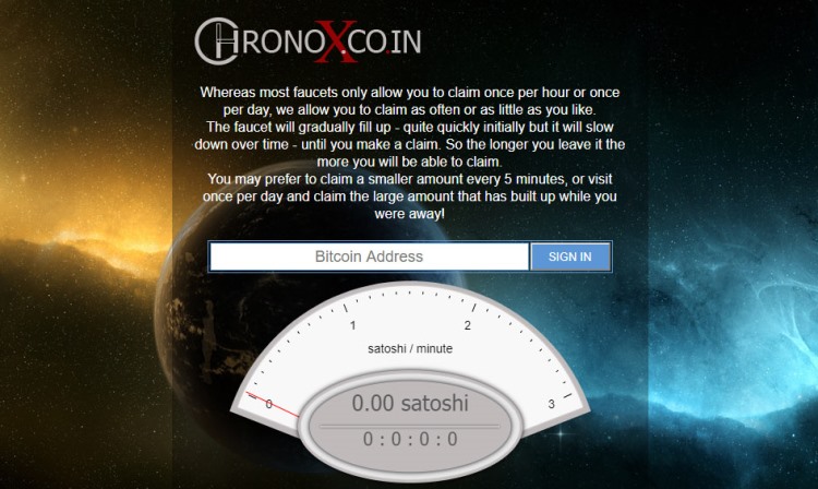 Скриншот сайта ChronoXcoin