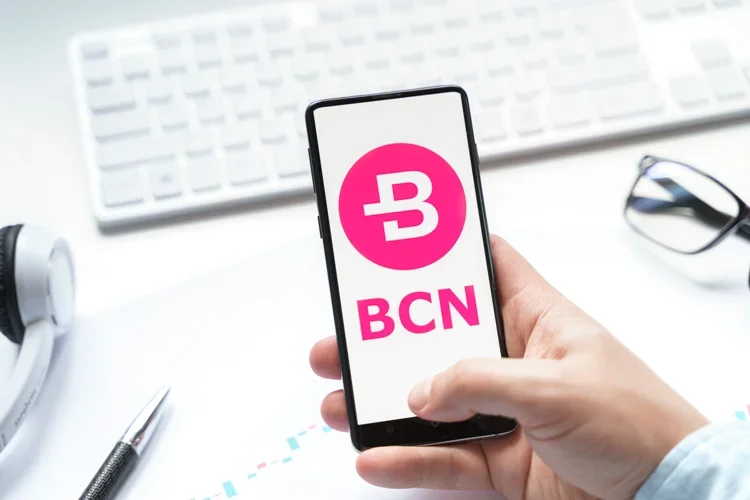Токен BCN открыт на экране смартфона и готов к торговле.