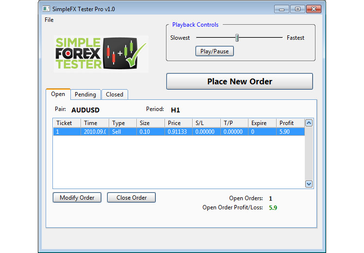 Simple Forex Tester